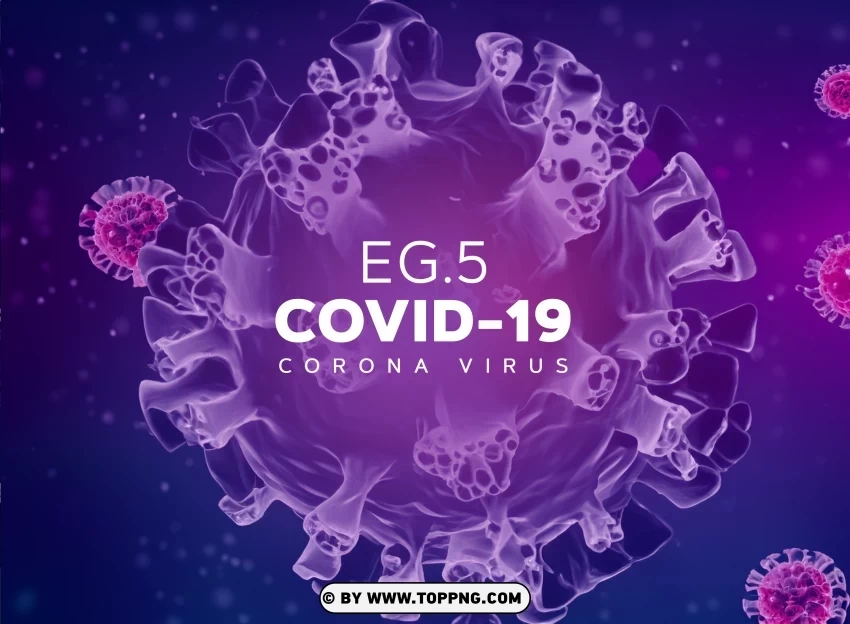Variant Concept EG5 Coronavirus New Clean Background Isolated PNG Graphic