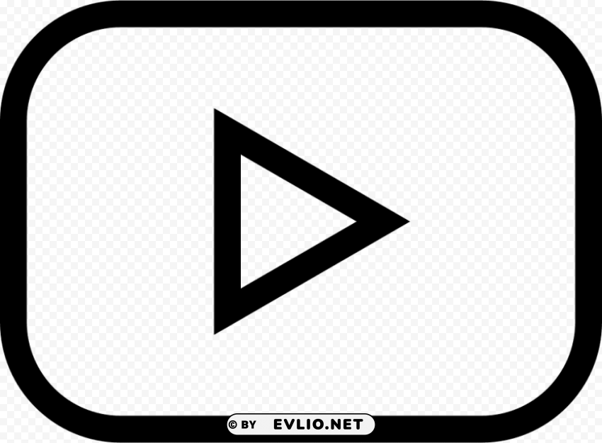 Youtube Play Buttom Icon Isolated Object In Transparent PNG Format