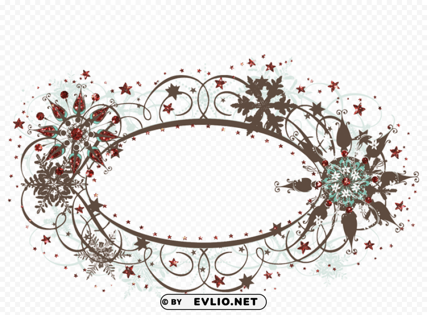 oval christmas designs - christmas oval borders and frames Isolated Icon on Transparent Background PNG