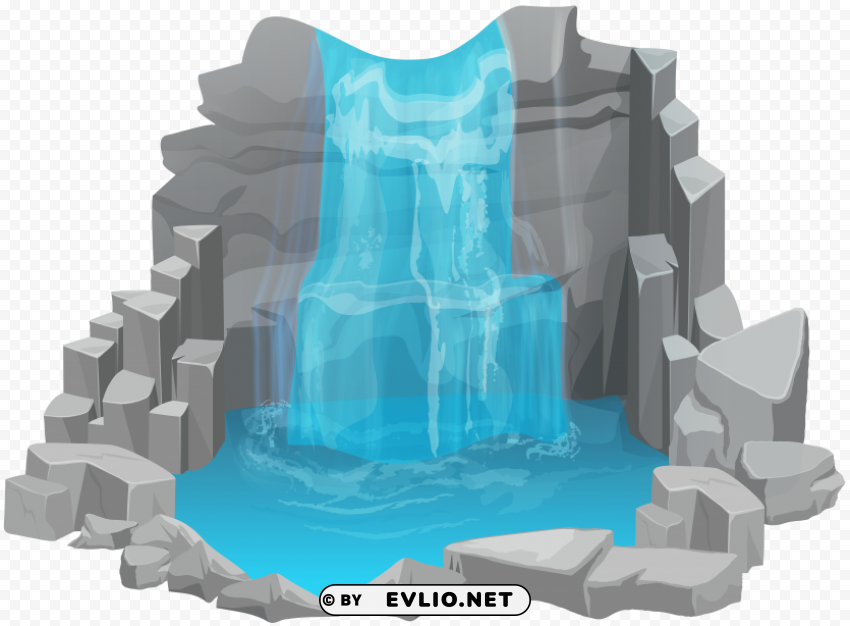 waterfall image PNG for educational use