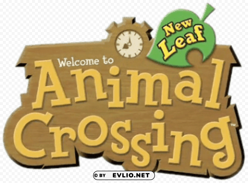 animal crossing new leaf logo Isolated Element on HighQuality Transparent PNG