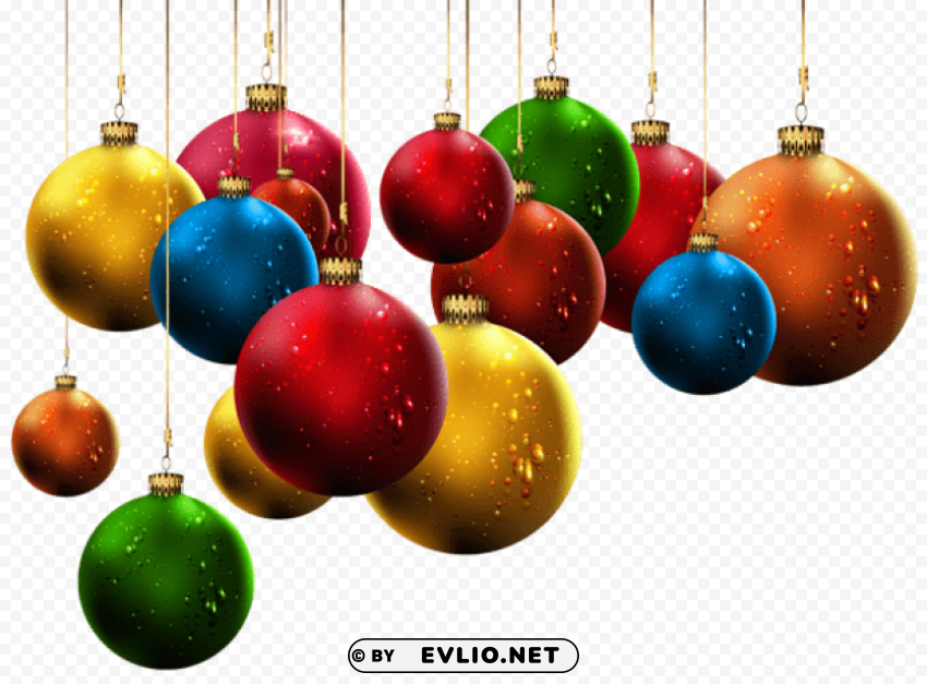 hanging christmas balls clip-art PNG graphics with clear alpha channel