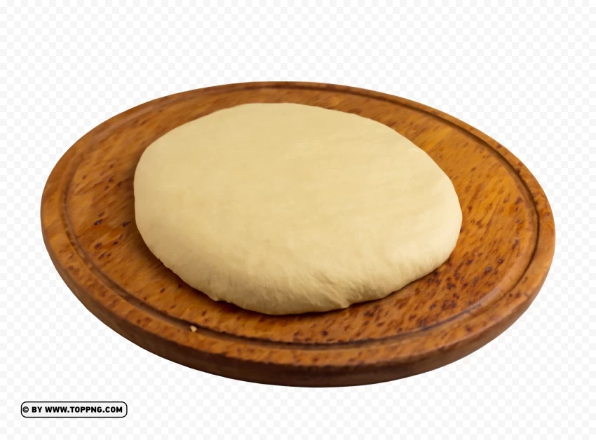Fresh Pizza Dough on a Rustic Plate Transparent Background PNG graphics - Image ID 19d98568