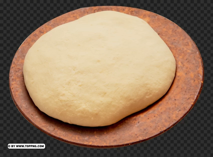 Rustic Plate with Fresh Pizza Dough Transparent PNG graphics with alpha transparency bundle