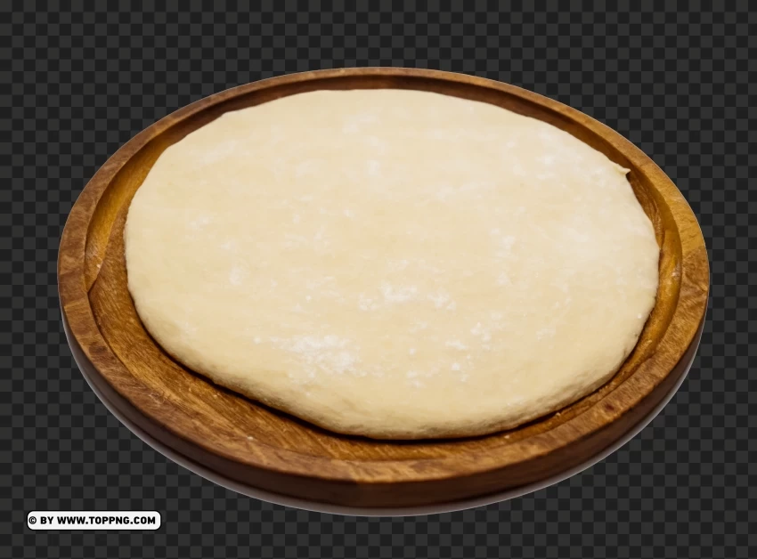 Rustic Plate with Homemade Pizza Dough Transparent Background PNG graphics with clear alpha channel
