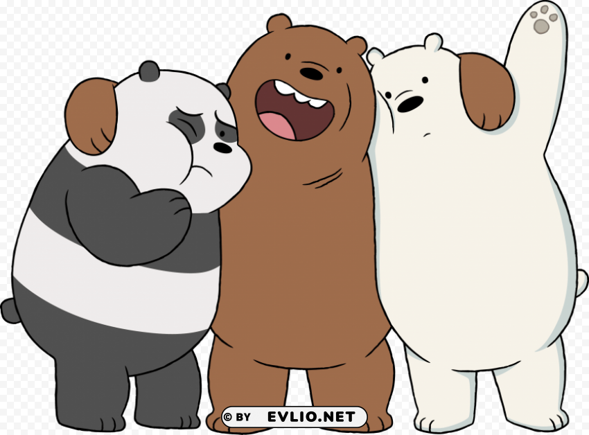 we bare bears background PNG files with transparent backdrop complete bundle