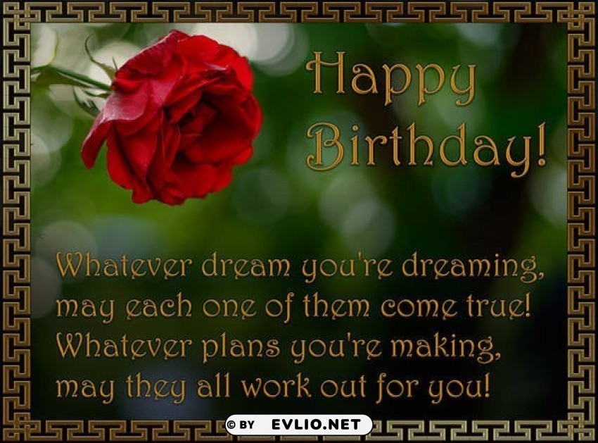greeting happy birthday card Isolated Artwork in Transparent PNG Format