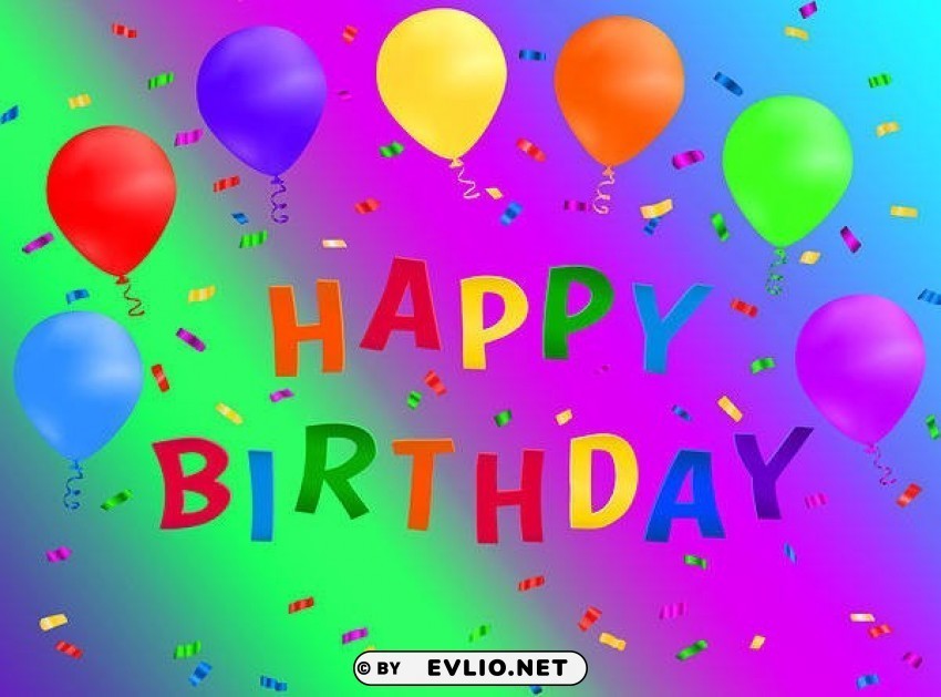 happy birthday card with balloons Free PNG images with transparent layers compilation