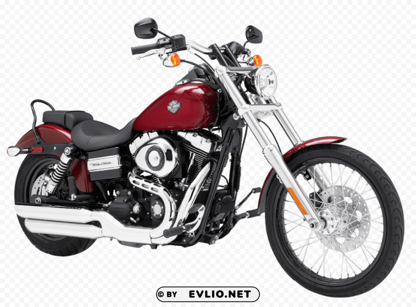 Harley Davidson Red Motorcycle Bike HighQuality Transparent PNG Isolated Art