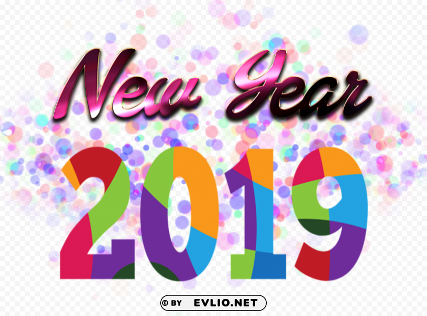 new year 2019 Isolated Object on Clear Background PNG png images background -  image ID is 4d8ea5e6