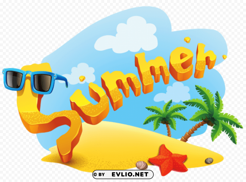 summer deco picture PNG files with clear backdrop assortment