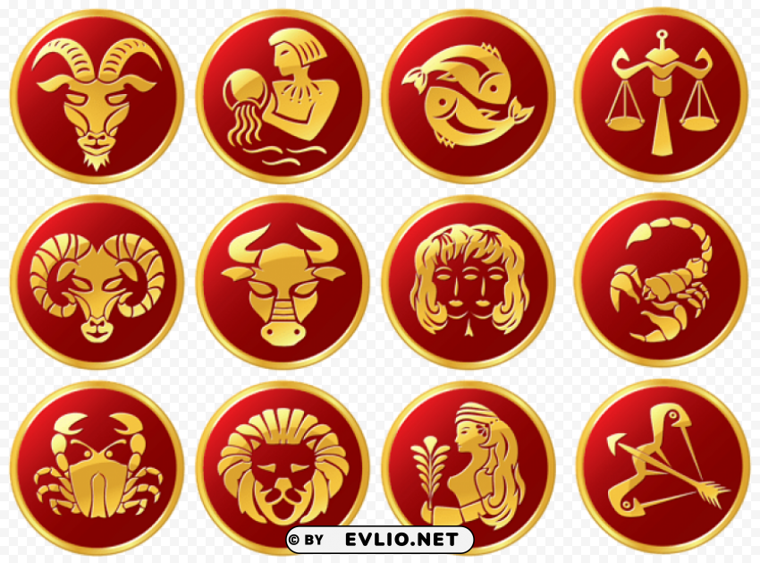 zodiac signs set PNG Graphic with Isolated Transparency