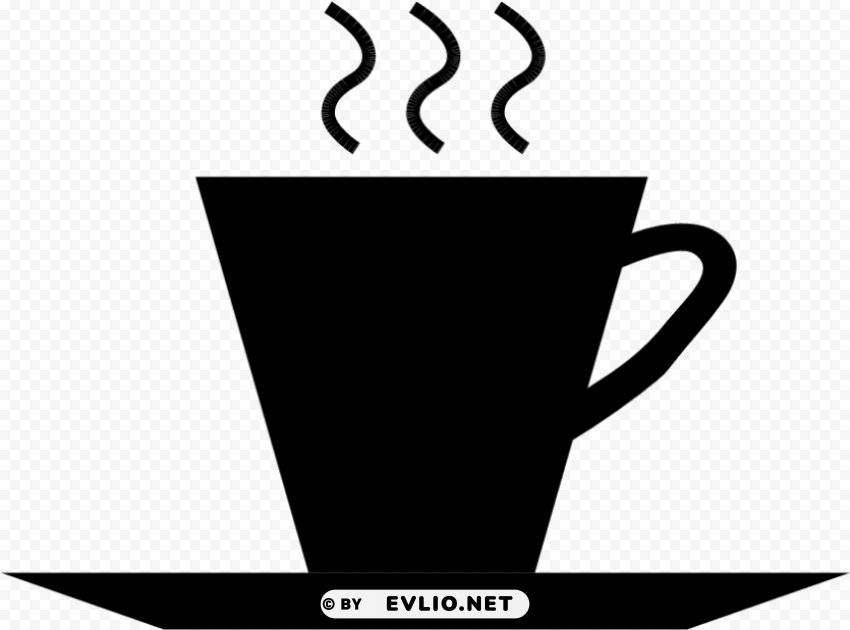 Coffee Cup Silhouette PNG Image Isolated With Transparent Detail