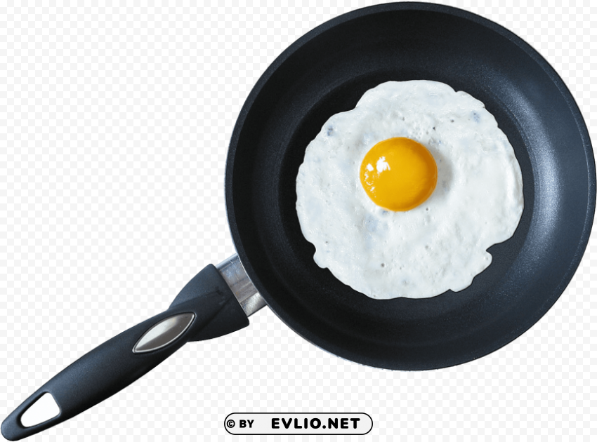 frying pan fried egg Transparent PNG image