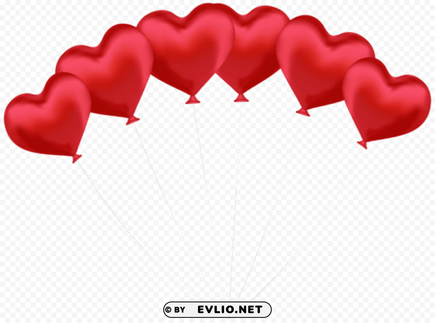 heart balloons Transparent PNG Isolated Graphic with Clarity