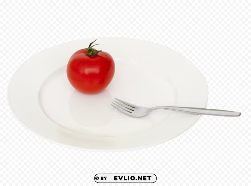 Transparent Plate Tomato Fork PNG clip art transparent background PNG background - Image ID 82622bcc