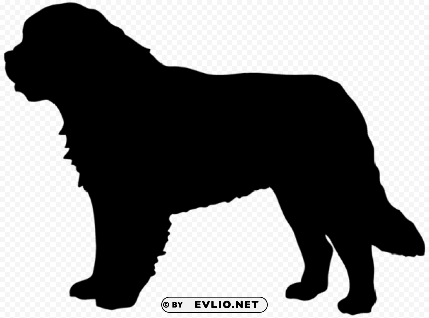 saint bernard dog silhouette Isolated Subject on HighResolution Transparent PNG