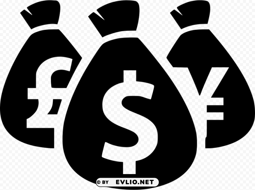 Bags Of Money Silhouette PNG Files With Transparency