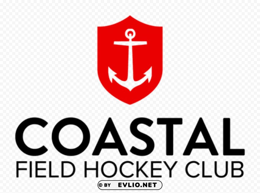 coastal field hockey logo Isolated Character on Transparent PNG