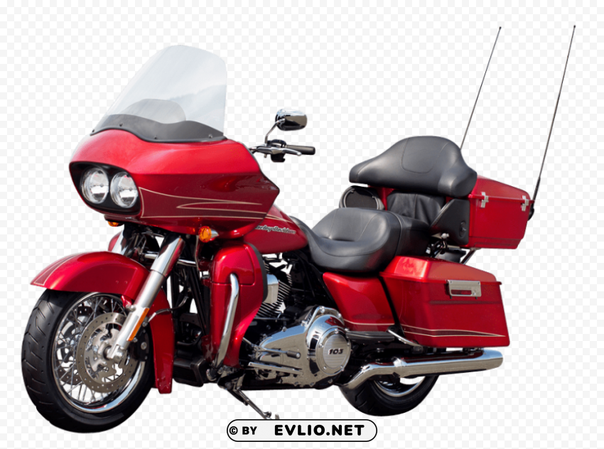 Harley Davidson Red Motorcycle Bike Free PNG file