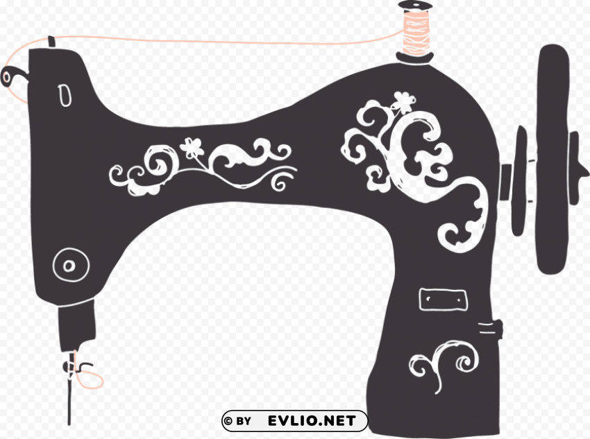 sewing machine PNG for educational use