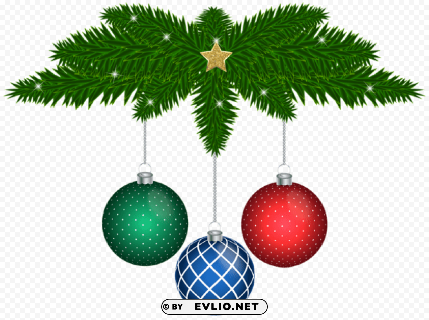christmas balls decor PNG graphics with alpha transparency bundle