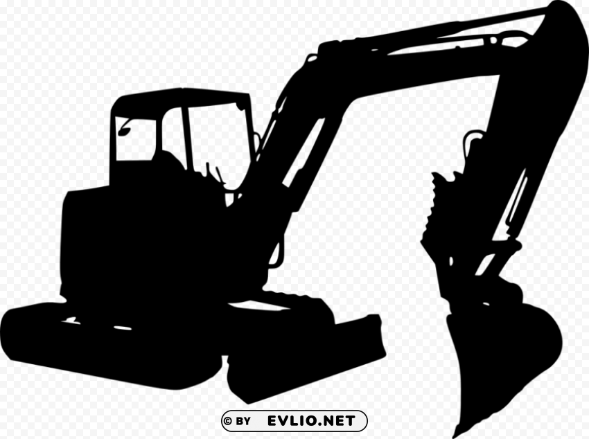 excavator silhouette PNG files with transparent elements wide collection