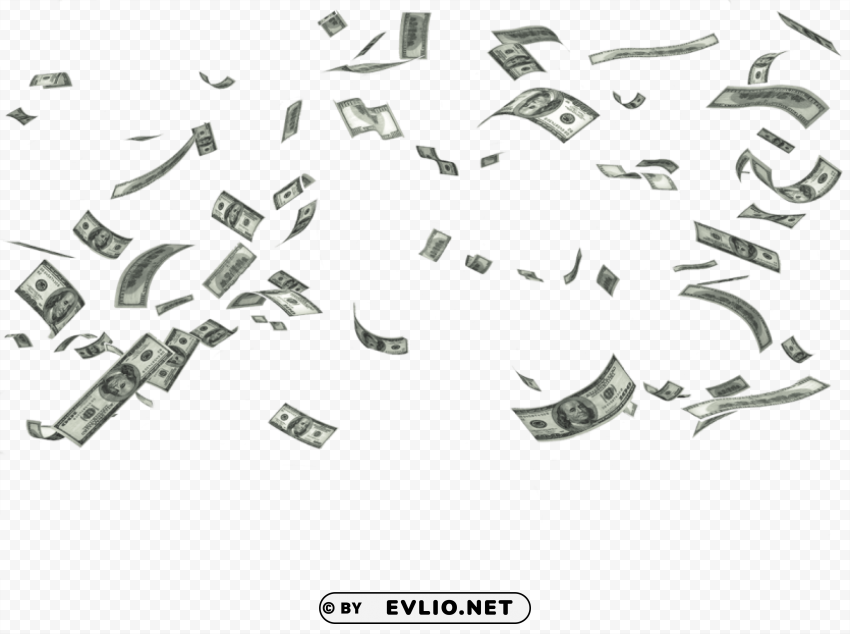 falling money Transparent PNG pictures for editing