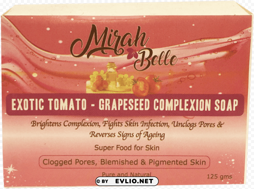 mirah belle exotic tomato grapeseed complexion soap Clear background PNGs