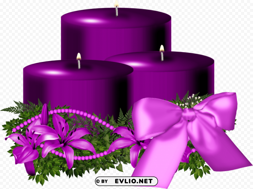 purple christmas candle High-resolution transparent PNG files