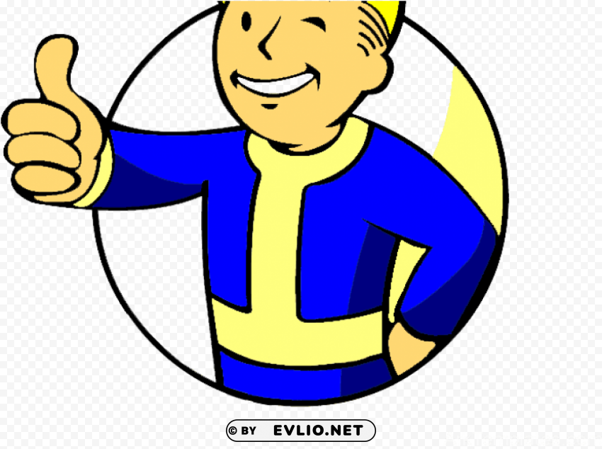 thumbs up vault boy PNG graphics with clear alpha channel collection