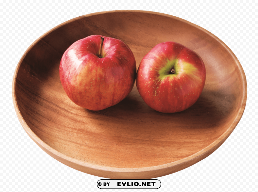two red apples in plate High-quality PNG images with transparency