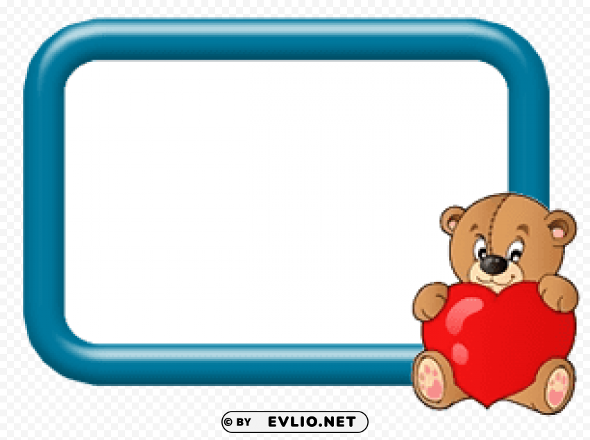 valentine frame dark blue PNG transparency