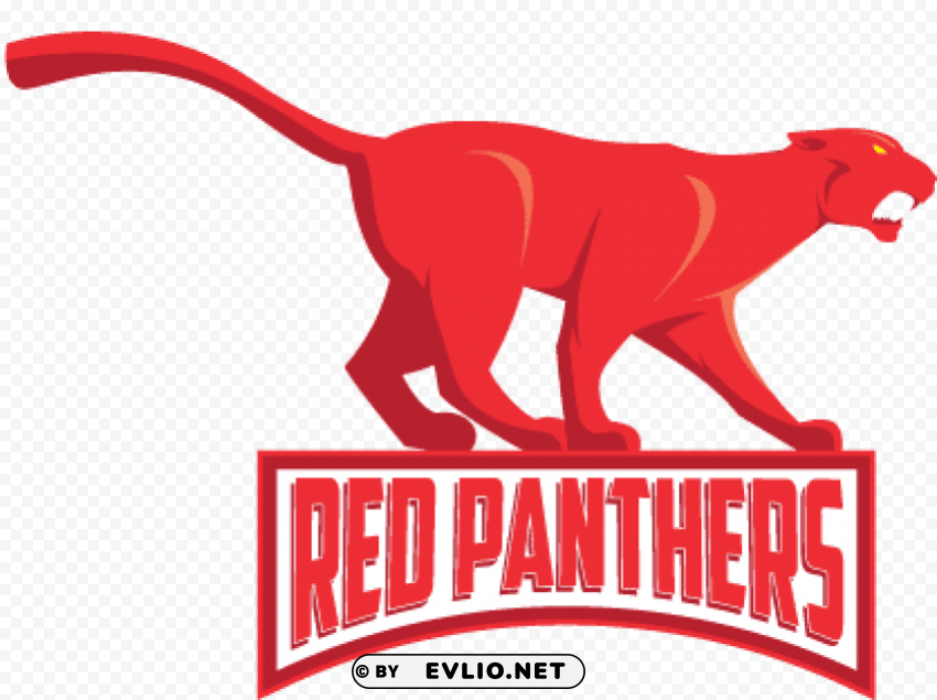 belgium red panthers field hockey logo Isolated Character in Clear Background PNG