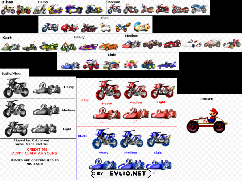 kart wii karts and bikes Clear Background PNG Isolated Design Element PNG transparent with Clear Background ID 3d90366a