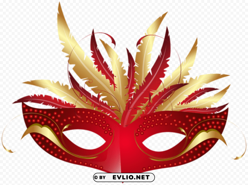 red carnival mask PNG transparent graphics bundle
