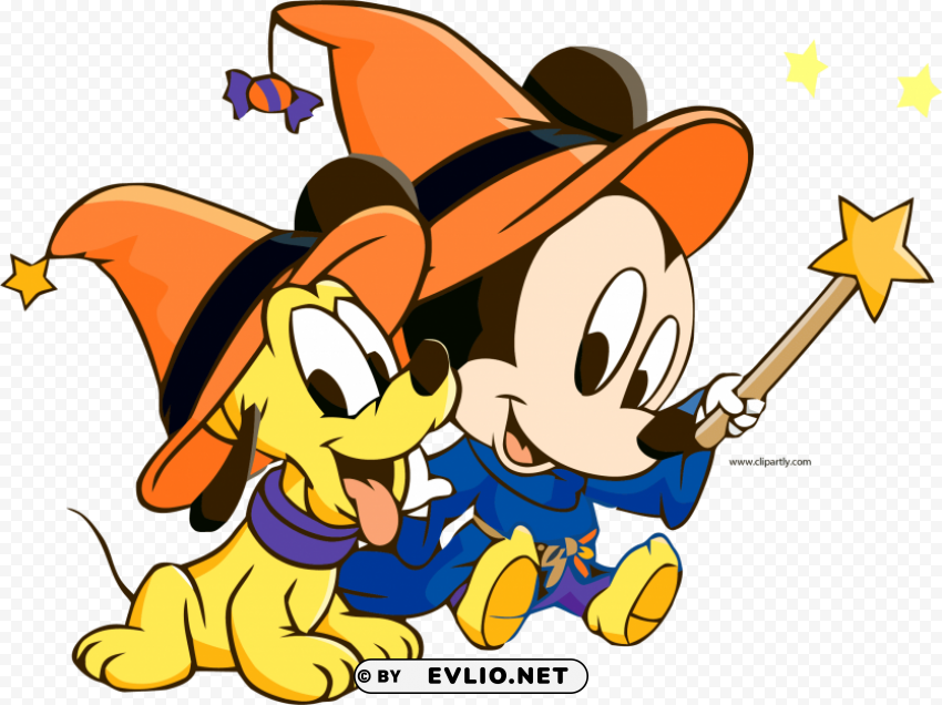 Baby Mickey Mouse Halloween Transparent PNG Graphics Bulk Assortment