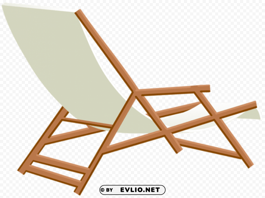 beach lounge chair Clean Background Isolated PNG Graphic