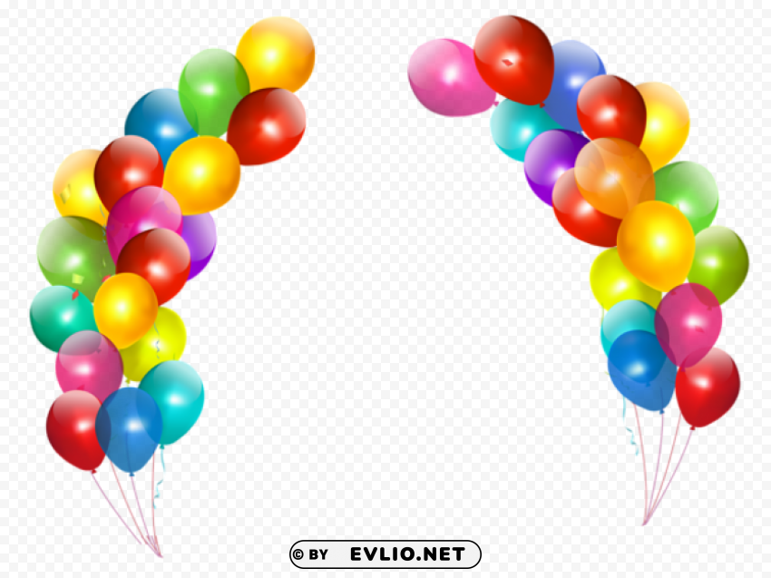 colorful balloons decor transparent PNG images without subscription