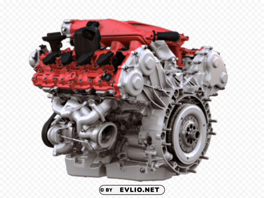 Ferrari Engine Side View PNG Transparent Images For Social Media