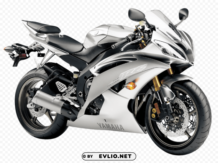 Yamaha R6 Liquid Silver Motorcycle Bike Free PNG images with transparent background