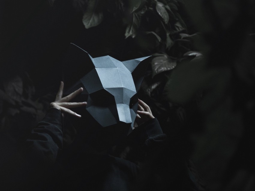 3d mask mask dark volumetric Transparent PNG Illustration with Isolation