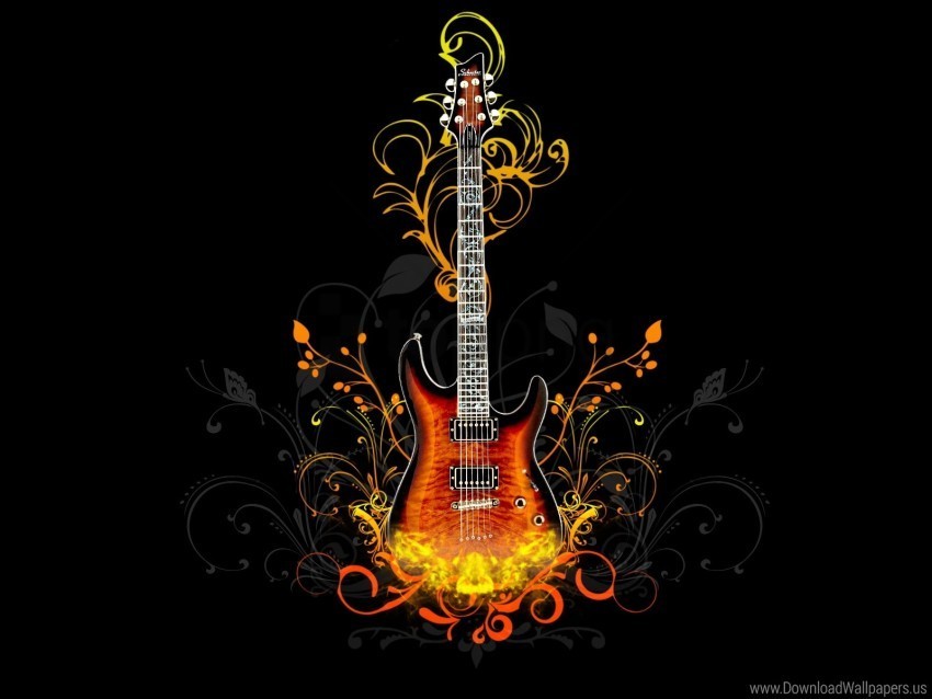 abstract guitor wallpaper Transparent Background PNG Isolated Item