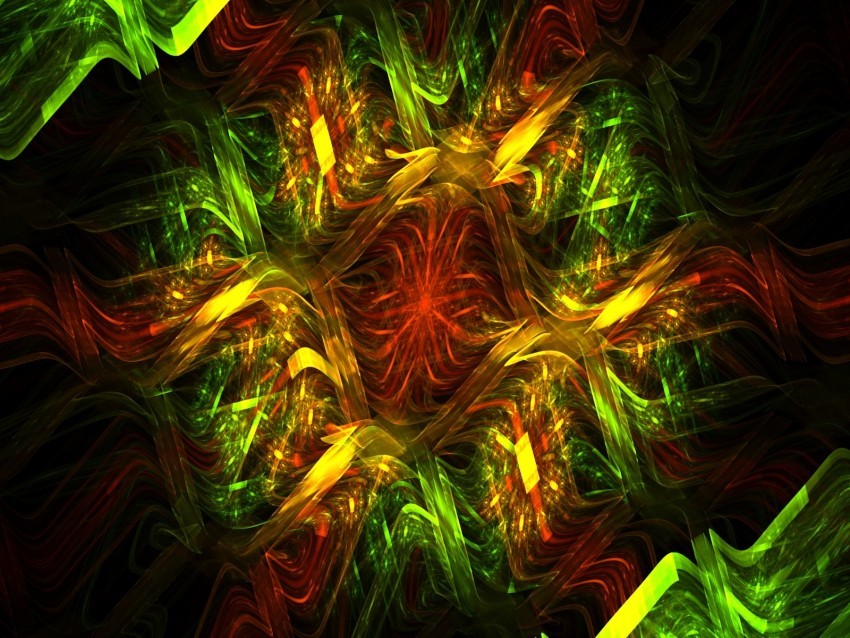 abstraction pattern fractal lines bright PNG Image with Transparent Isolated Graphic