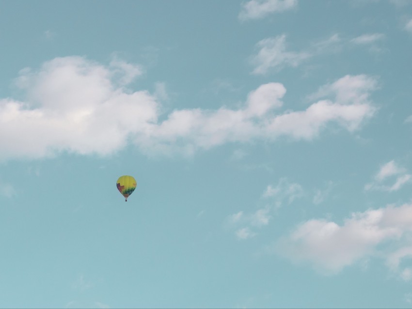 air balloon sky clouds flight height Isolated Subject with Transparent PNG