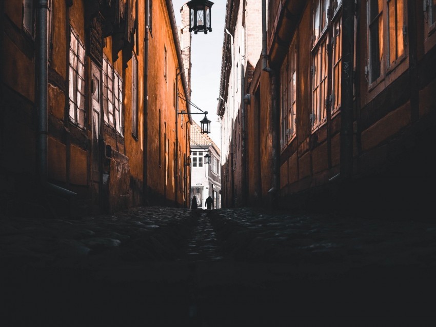 alley buildings city dark old HD transparent PNG