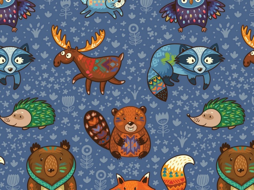 animals pattern colorful vector PNG transparent designs for projects 4k wallpaper