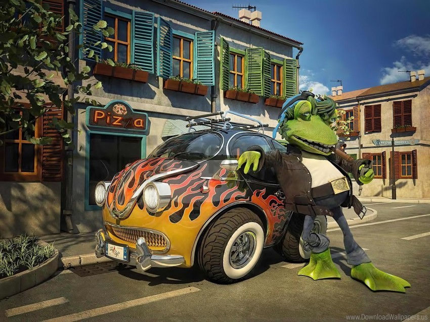 animation car cool frog street stylish wallpaper Transparent PNG stock photos