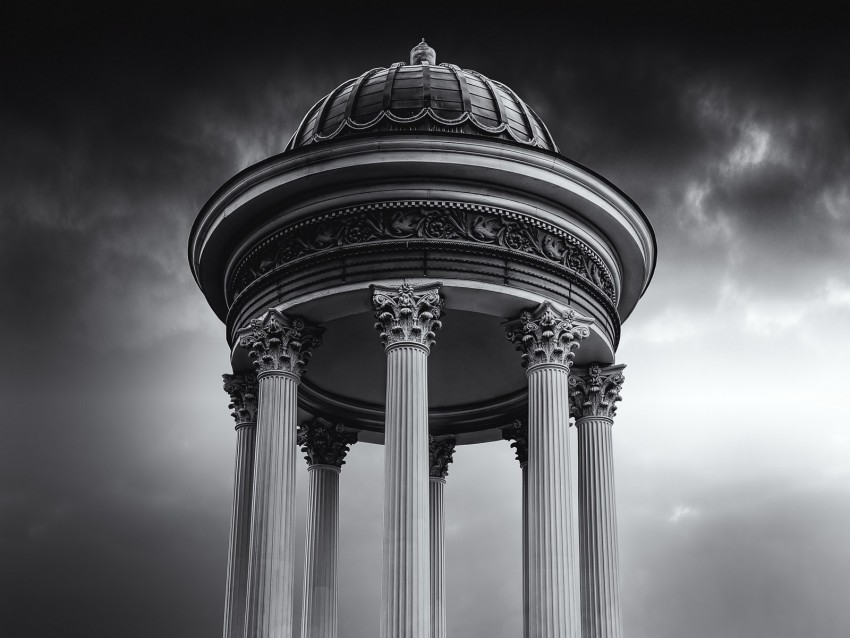 architecture construction bw columns dome gray Transparent PNG Isolated Graphic Detail