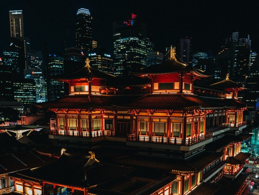 architecture night city lighting aerial view PNG with clear transparency